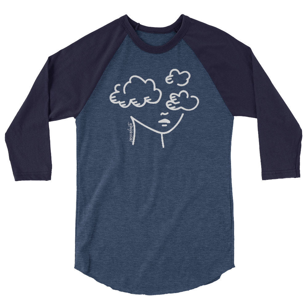 Head in the Clouds 3/4 sleeve raglan shirt
